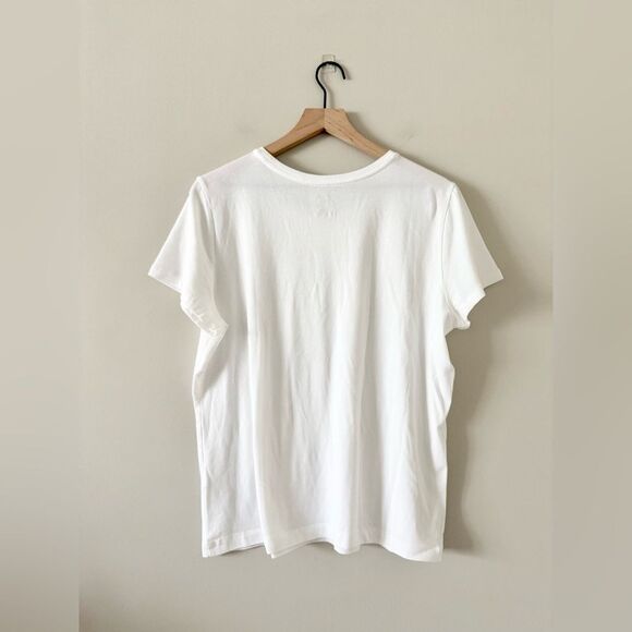 NWT Banana Republic Timeless Tee Cotton Blend Short Sleeve in White - Size XL - Picture 6 of 7